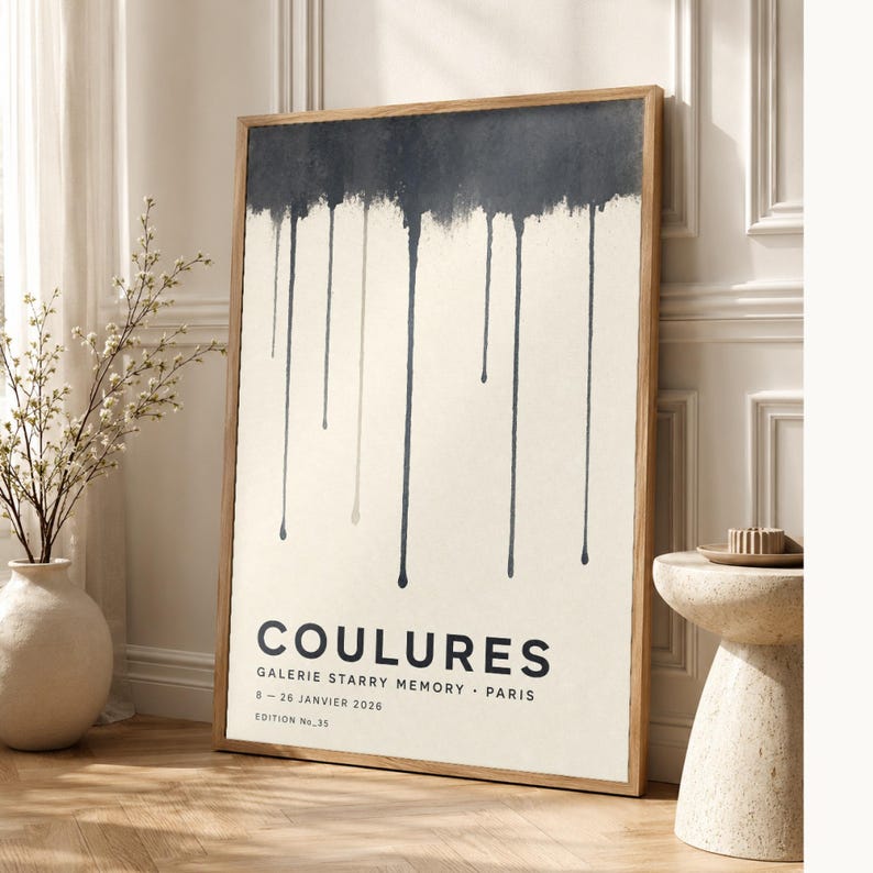 Runs | Abstract Wall Art | Modern Gallery Poster | Minimalist Print | Printed & Shipped image 1
