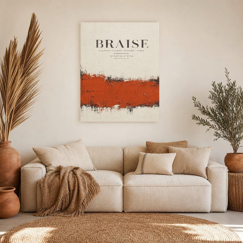 Ember | Abstract Wall Art | Modern Gallery Poster | Minimalist Print | Printed & Shipped image 7