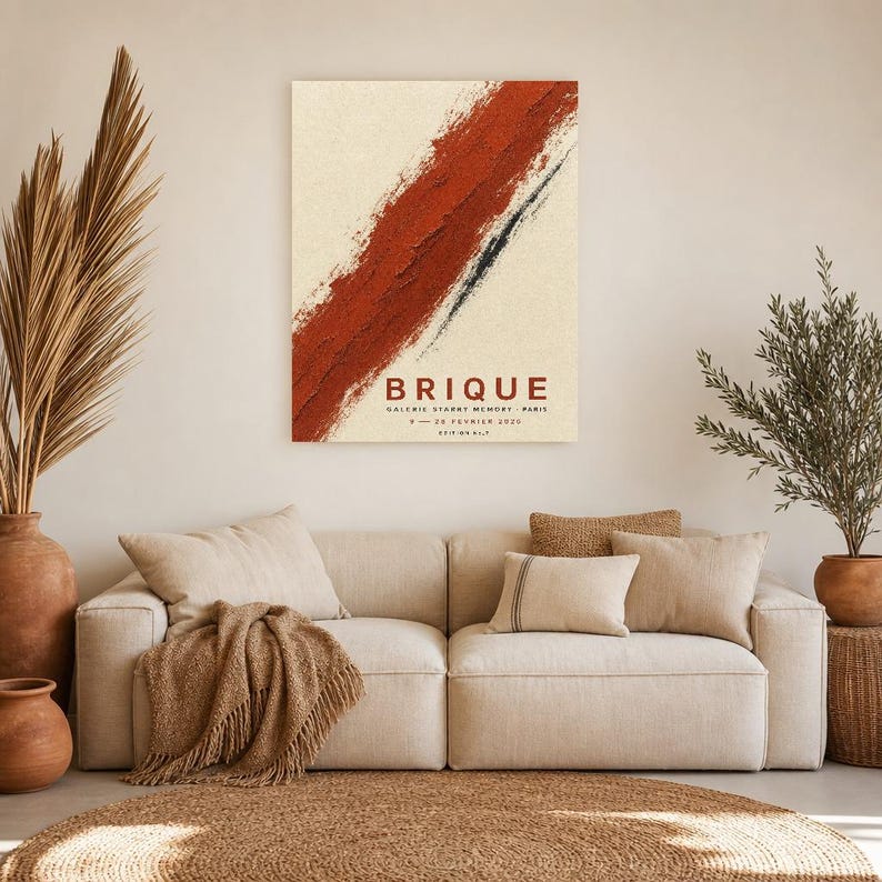 Brick | Abstract Wall Art | Modern Gallery Poster | Minimalist Print | Printed & Shipped image 7