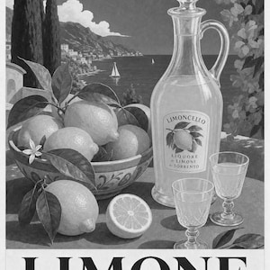 Italian Lemons Wall Art Print | Limoncello Kitchen Print | Amalfi Lemon Poster | Vintage Dolce Vita Decor | Mediterranean Citrus Art image 10