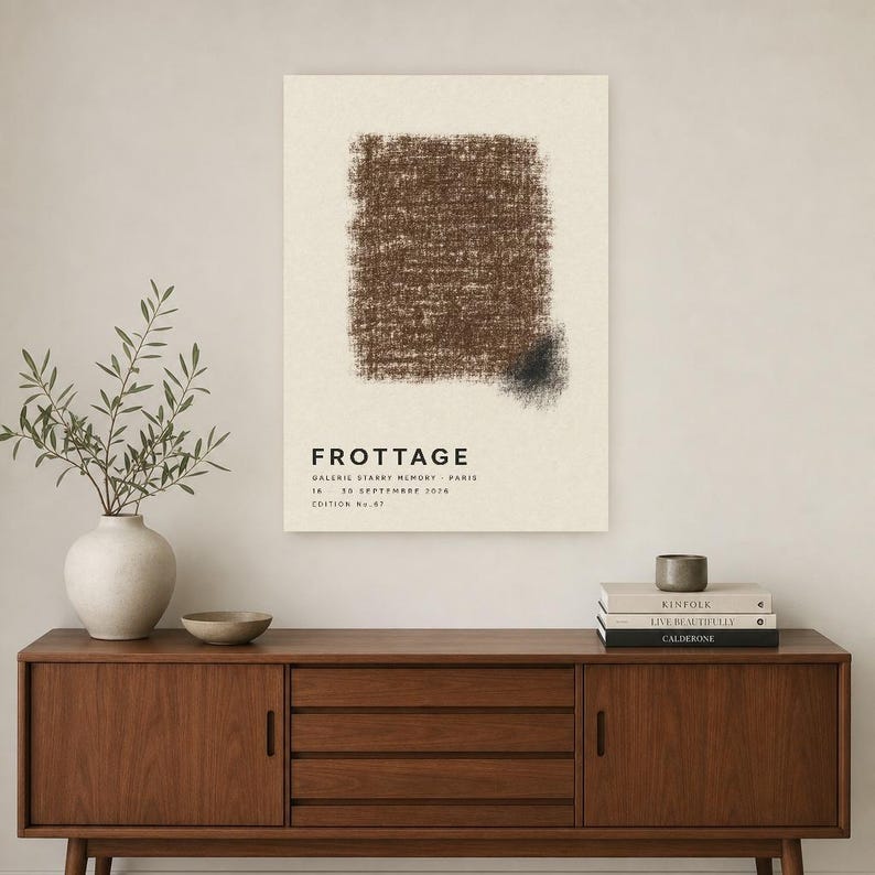Rubbing | Abstract Wall Art | Modern Gallery Poster | Minimalist Print | Printed & Shipped image 2