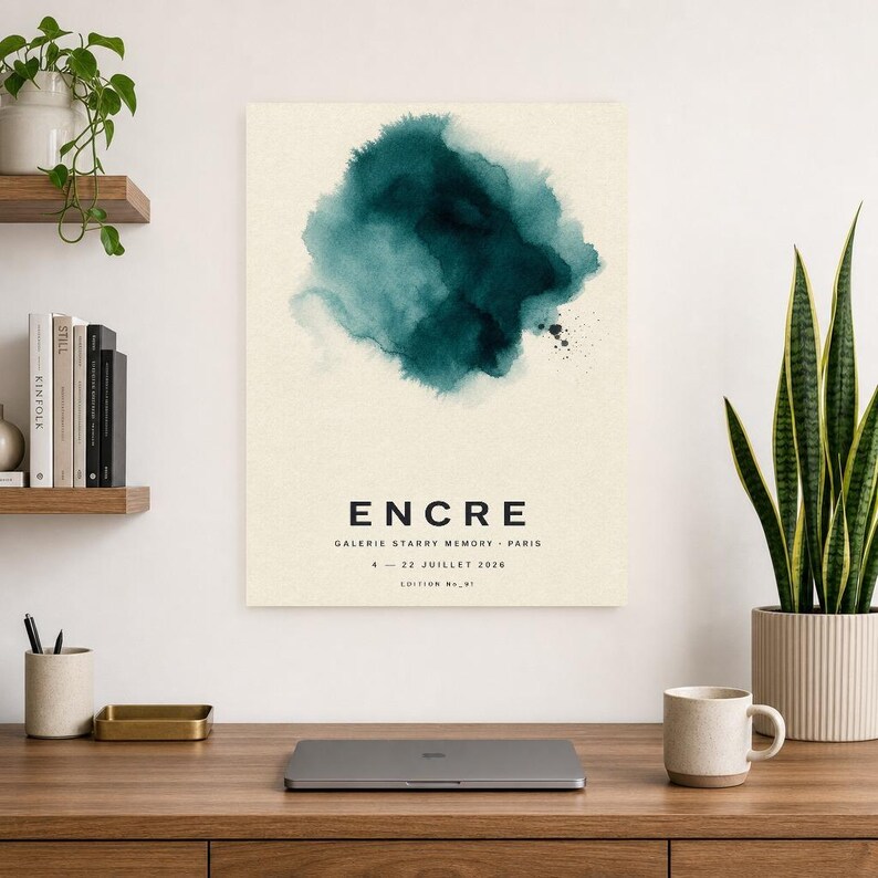 Ink | Abstract Wall Art | Modern Gallery Poster | Minimalist Print | Printed & Shipped image 8