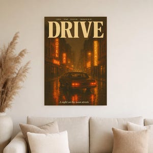 Drive Retro Poster | Vintage 70s Wall Art Print | Aesthetic Magazine Print | Mid Century Retro Decor Gift image 5