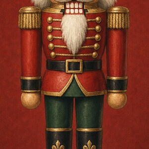 Cartel del cascanueces del mercado navideño de Estrasburgo | Arte de pared de vacaciones de Francia | Impresión navideña vintage | Decoració imagen 3