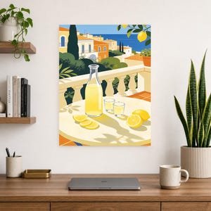 Mediterranean Limoncello Kitchen Print | Dolce Vita Italian Wall Art Print | Dining Room Summer Decor image 10