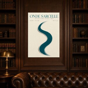 Türkiswelle | Abstrakte Wandkunst | Modernes Galerieposter | Minimalistischer Druck | Gedruckt & Versand Bild 5