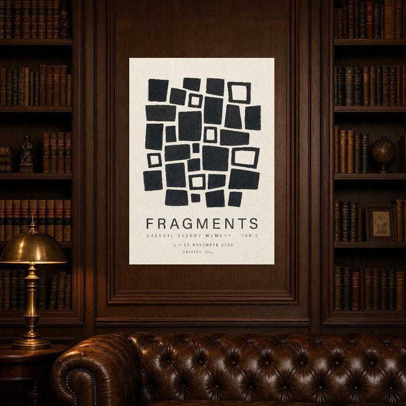 Fragments | Abstract Wall Art | Modern Gallery Poster | Minimalist Print | Printed & Shipped image 5
