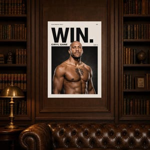 Ciryl Gane Poster | UFC Heavyweight Bout MMA Magazine Wall Art Print | Fight Night Decor image 5