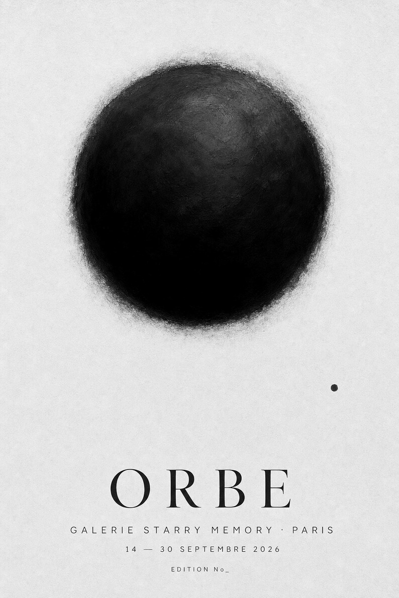 Orb | Abstract Wall Art | Modern Gallery Poster | Minimalist Print | Printed & Shipped image 10