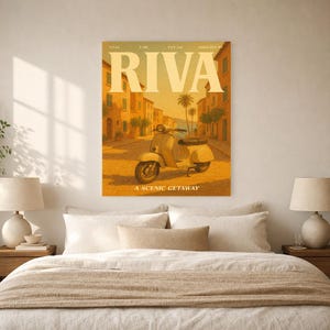 Riva Retro Poster | Vintage 70s Wall Art Print | Aesthetic Magazine Print | Mid Century Retro Decor Gift image 6