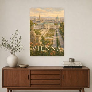 Vienna Travel Poster | Soft Painting Austria Wall Art | Named City Art Print | Printed & Shipped image 2