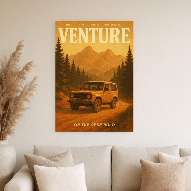 Venture Retro Poster | Vintage 70s Wall Art Print | Aesthetic Magazine Print | Mid Century Retro Decor Gift image 2