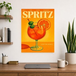 Spritz Retro Poster | Vintage 70er Jahre Wandkunstdruck | Ästhetischer Magazindruck | Mid-Century-Retro-Dekor-Geschenk Bild 13
