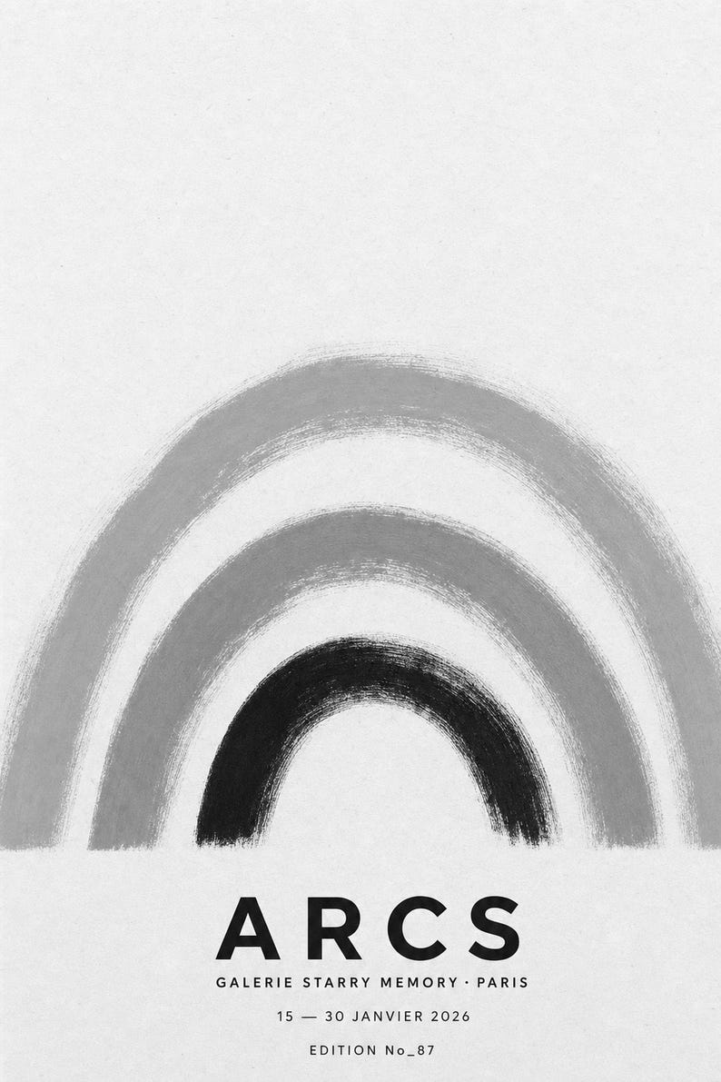 Fiocchi | Arte astratta da parete | Poster moderno da galleria | Stampa minimalista | Stampato e spedito immagine 10