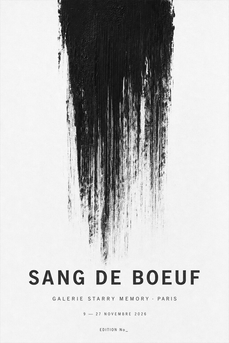 Ox Blood | Abstract Wall Art | Modern Gallery Poster | Minimalist Print | Printed & Shipped image 10