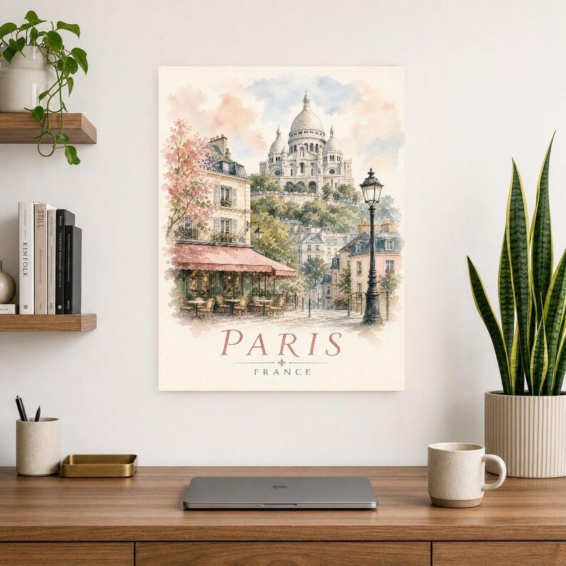 Paris Montmartre Watercolor image 8