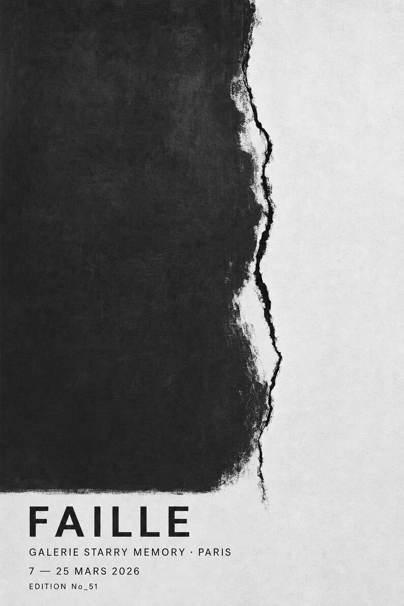 Rift | Abstract Wall Art | Modern Gallery Poster | Minimalist Print | Printed & Shipped image 10