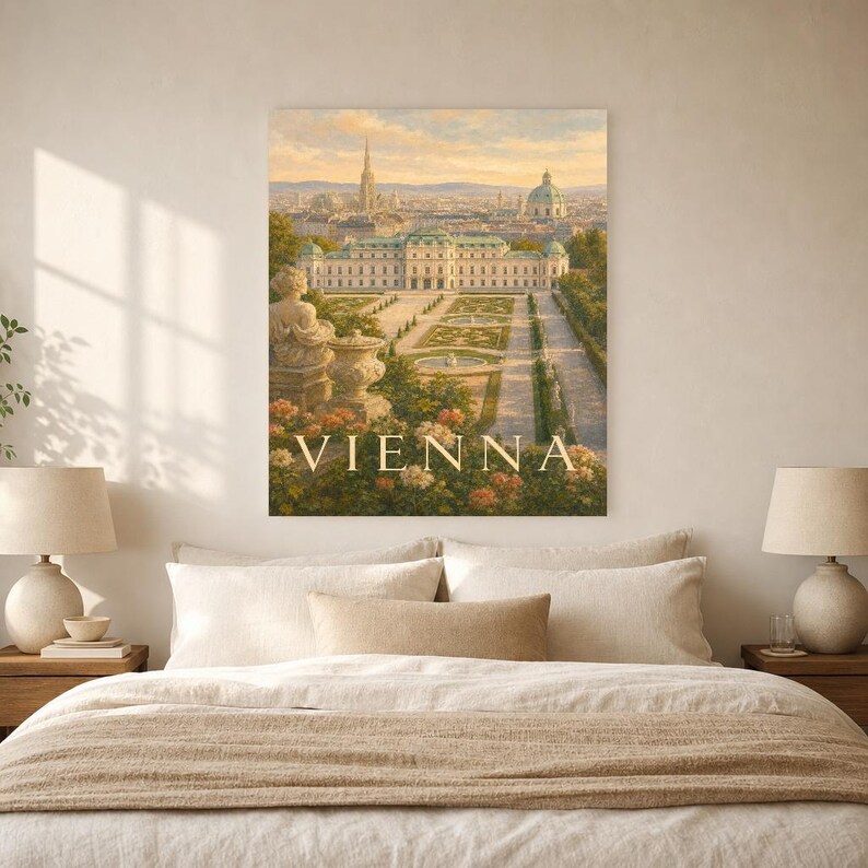 Vienna Travel Poster | Soft Painting Austria Wall Art | Named City Art Print | Printed & Shipped image 6