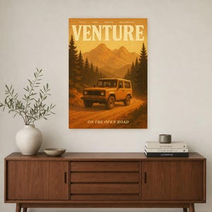 Venture Retro Poster | Vintage 70s Wall Art Print | Aesthetic Magazine Print | Mid Century Retro Decor Gift image 3