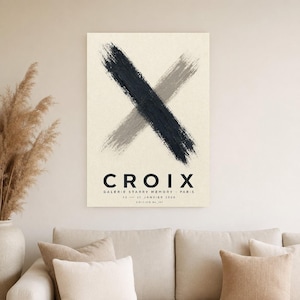 Cross | Abstract Wall Art | Modern Gallery Poster | Minimalist Print | Printed & Shipped image 4