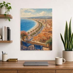 Nice Travel Poster | French Soft Painting Riviera Wall Art | Cote d'Azur Coastal Print | Printed and Shipped image 8