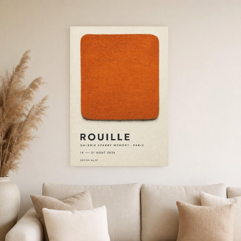 Rost | Abstrakte Wandkunst | Modernes Galerieposter | Minimalistischer Druck | Gedruckt & Versand Bild 4