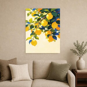 Mediterranean Lemon Kitchen Print | Dolce Vita Italian Wall Art Print | Dining Room Summer Decor image 15