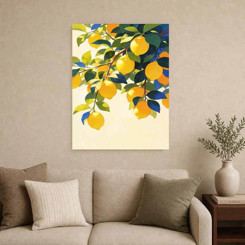 Mediterranean Lemon Kitchen Print | Dolce Vita Italian Wall Art Print | Dining Room Summer Decor image 15