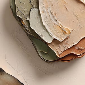 Wandbild im Wabi-Sabi-Stil | Organisches, abstraktes Poster mit Struktur | Warmer, minimalistischer Kunstdruck fürs Wohnzimmer Bild 3