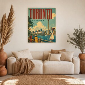 Toronto-Reiseposter | Vintage-Druck des CN Tower | Wandbild für Kanada | Gedruckt & Versand Bild 7