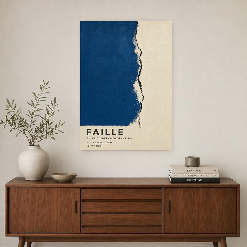 Rift | Abstract Wall Art | Modern Gallery Poster | Minimalist Print | Printed & Shipped image 2