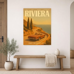 Riviera Retro Poster | Vintage 70s Wall Art Print | Aesthetic Magazine Print | Mid Century Retro Decor Gift image 16
