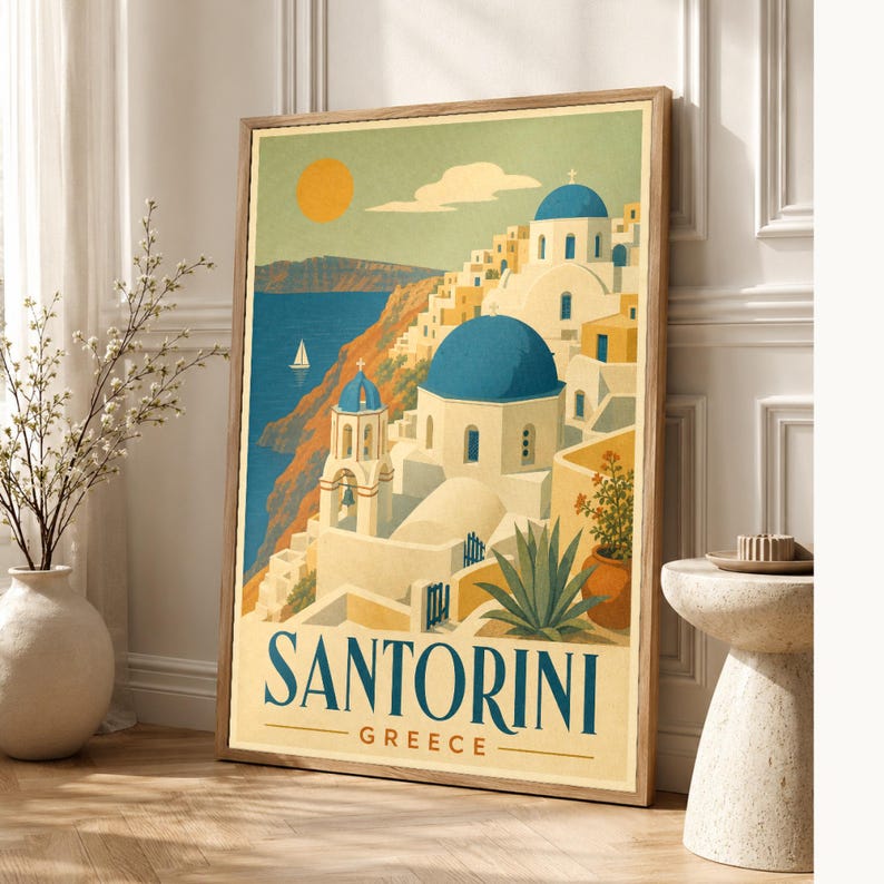 Santorini Domes Vintage 70s image 1