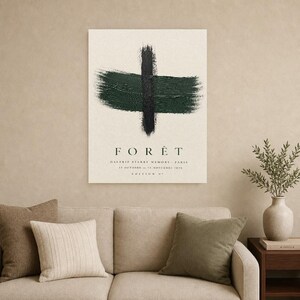 Forest | Abstract Wall Art | Modern Gallery Poster | Forest Green Minimalist Print | Printed & Shipped image 9