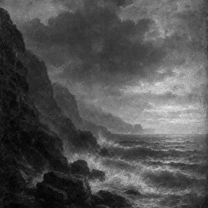 Moody Stormy Rocky Coast Wall Art Print | Vintage Oil Painting Print | Dramatic Seascape Tonalist Decor | Antique Cliff Poster image 10