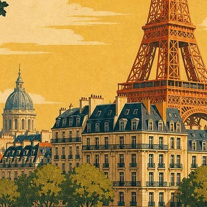 Paris Eiffel Vintage 70s image 3