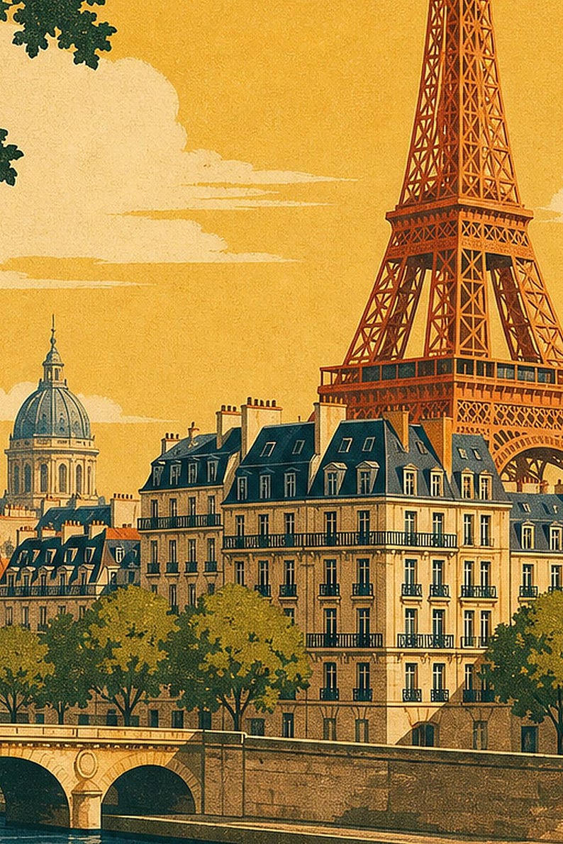 Paris Eiffel Vintage 70s image 3