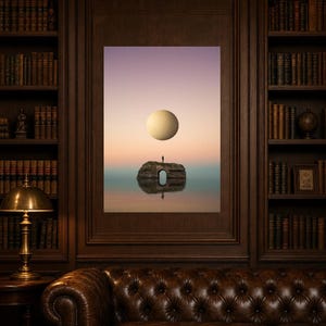 Surreal Dreamscape Wall Art Print | Floating Landscape Poster | Otherworldly Pastel Escapism Print image 4