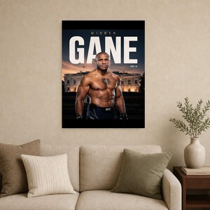 Poster di Ciryl Gane | UFC Fight Night alla Casa Bianca 2026 | Stampa artistica da parete MMA | Decorazione campione dei pesi massimi immagine 9