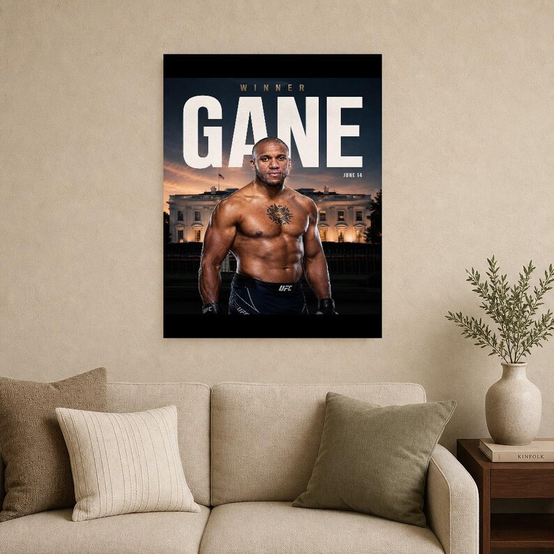 Poster di Ciryl Gane | UFC Fight Night alla Casa Bianca 2026 | Stampa artistica da parete MMA | Decorazione campione dei pesi massimi immagine 9