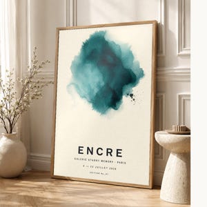 Ink | Abstract Wall Art | Modern Gallery Poster | Minimalist Print | Printed & Shipped image 1
