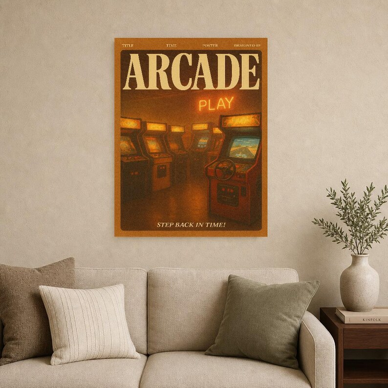 Arcade Retro Poster | Vintage 70s Wall Art Print | Aesthetic Magazine Print | Mid Century Retro Decor Gift image 15