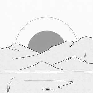 Terracotta Japandi Sun and Moon Wall Art | Minimalist Line Art Poster | Boho Bedroom Print Set of 2 image 10