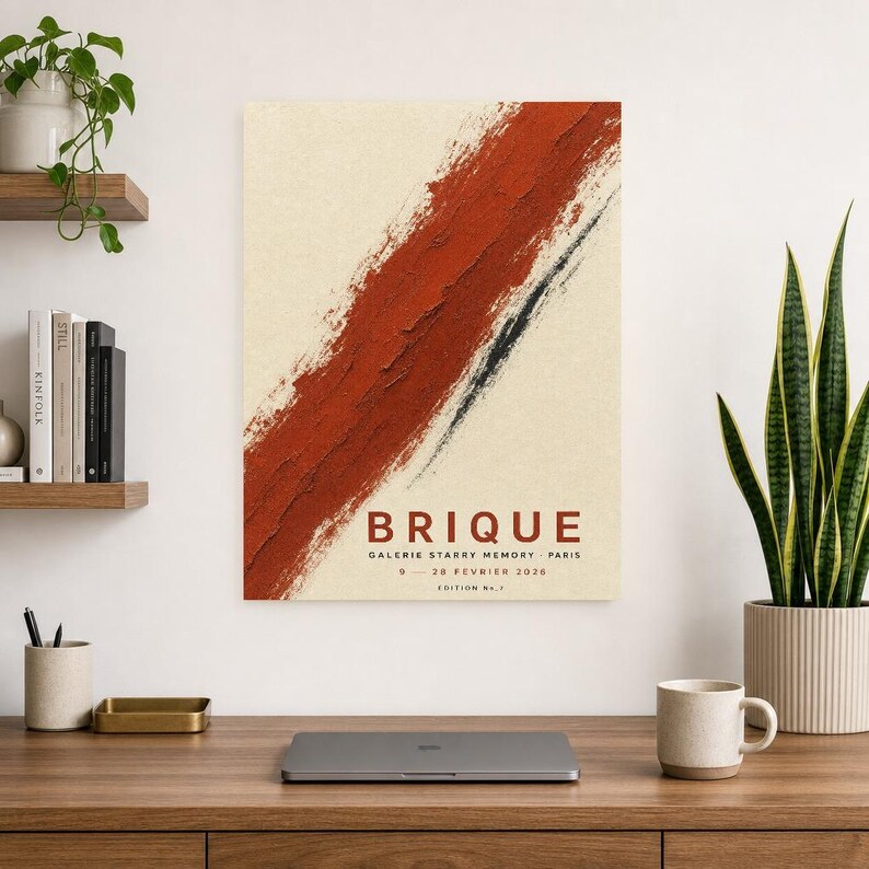 Brick | Abstract Wall Art | Modern Gallery Poster | Minimalist Print | Printed & Shipped image 8