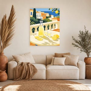 Mediterranean Limoncello Kitchen Print | Dolce Vita Italian Wall Art Print | Dining Room Summer Decor image 11