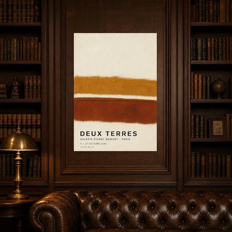 Two Lands | Abstract Wall Art | Modern Gallery Poster | Minimalist Print | Printed & Shipped image 5