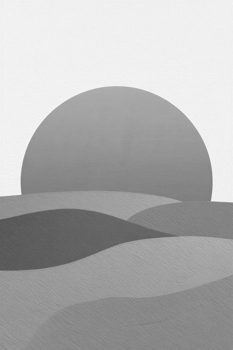 Terracotta XXL Sunrise Wall Art | Oversized Boho Arch Poster | Warm Minimalist Above Bed Print image 10