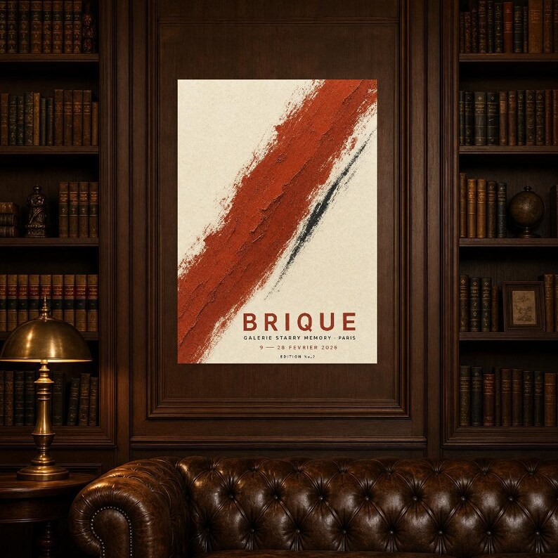 Brick | Abstract Wall Art | Modern Gallery Poster | Minimalist Print | Printed & Shipped image 5
