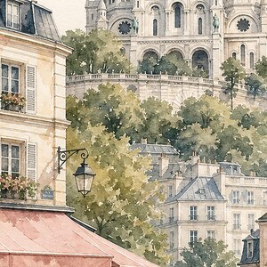 Paris Montmartre Watercolor image 3