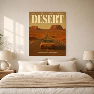 Desert Retro Poster | Vintage 70s Wall Art Print | Aesthetic Magazine Print | Mid Century Retro Decor Gift image 6